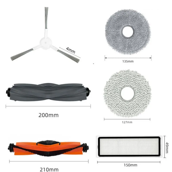 Tartozékksézlet Xiaomi Robot Vacuum X10+, Dreame L10S Ultra / S10 Pro rorobotporszívóhoz - Image 2